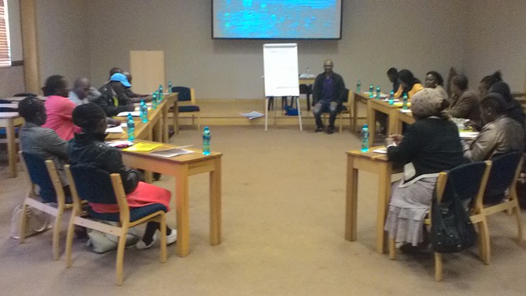 Soul City's Raashied Galant facilitating the training