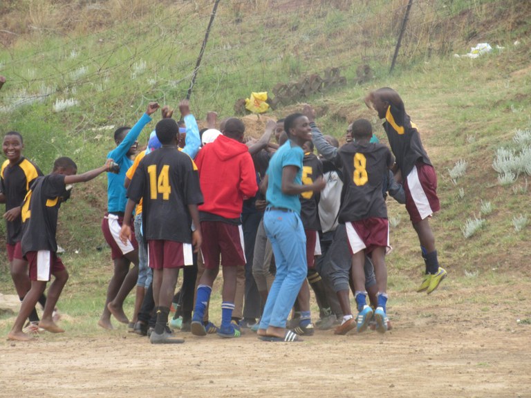 The champions celebrate the win