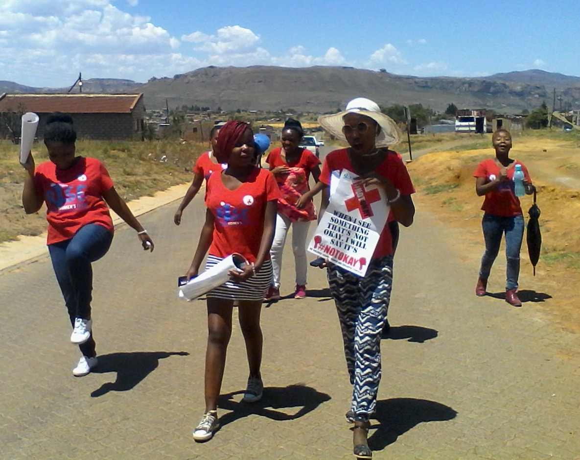 Rise members one to one campaign in the street around the stadium