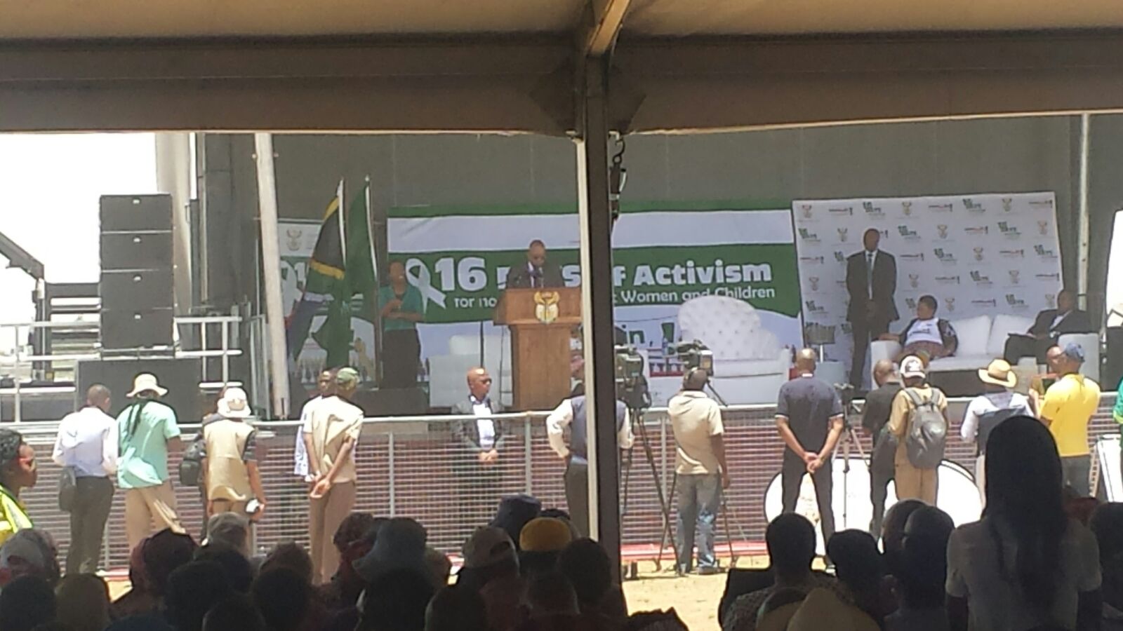 Pres Zuma at Official launch of 16 Days campaign North West Province