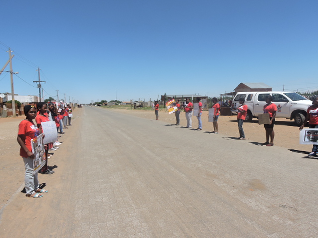 16 Days Aids Day Campaingn in main street of Thabong