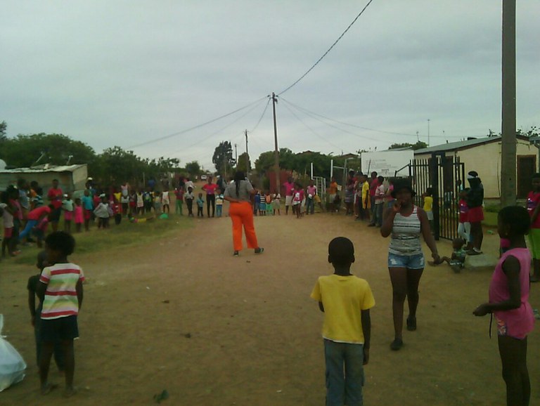 Rise Playing with vulnerable children Thabong World Aids Day