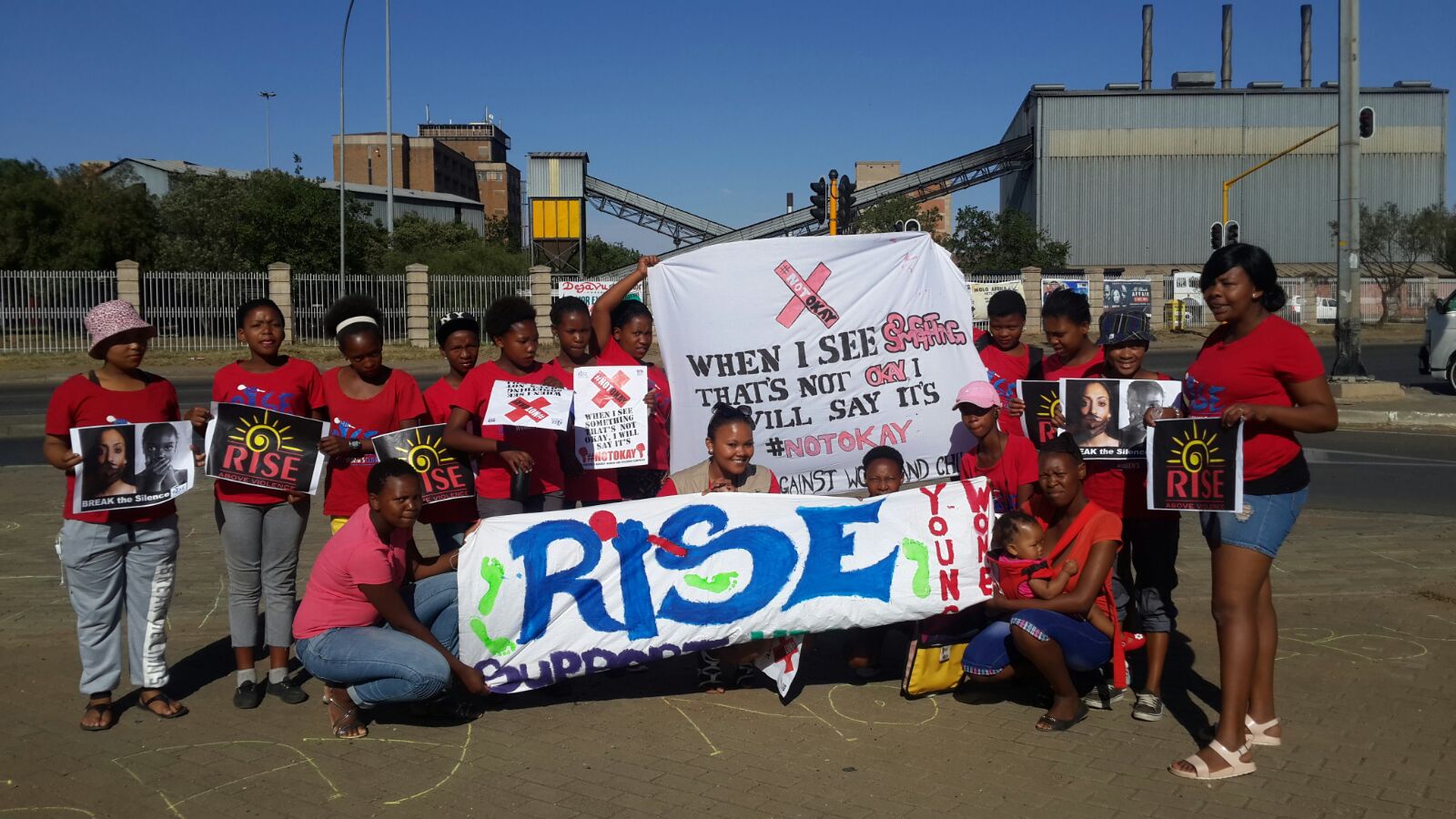 Motheo Rise clubs World Aids Day 16 Days Campaign march in Bloemfontein