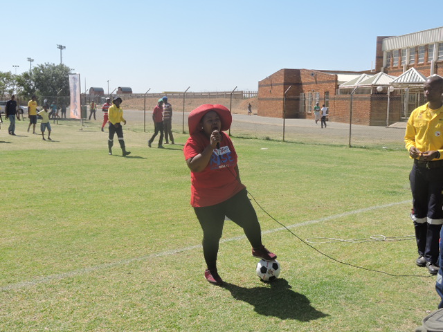 Palesa opening the soccer tournament