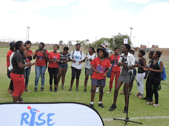 Rise club presenting a song