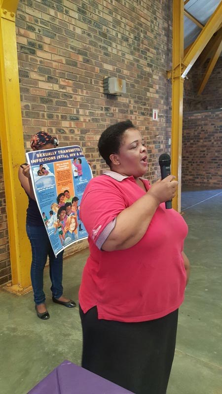 Mooiplaats Dept of Health speaks at RYWC iniatiated event