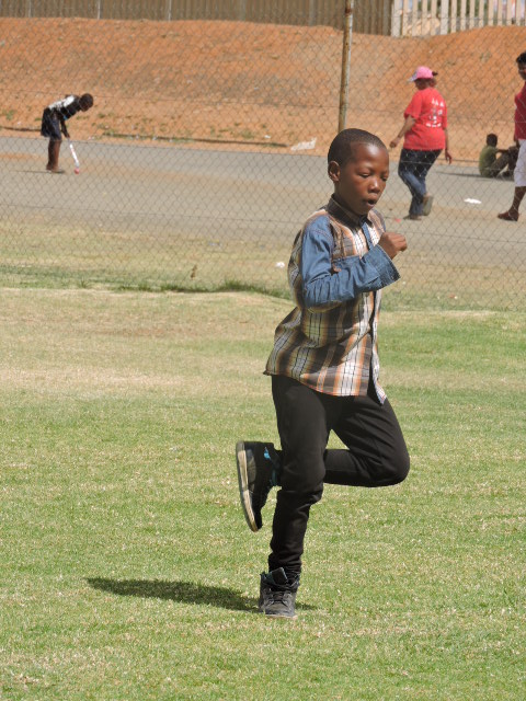 Youth showing some talent during a break